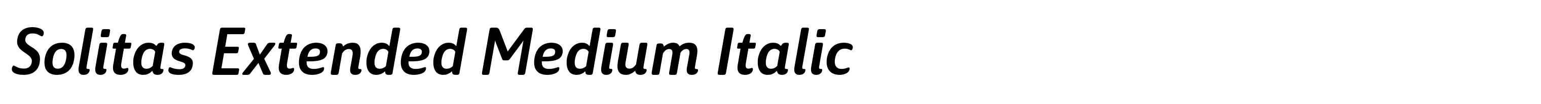Solitas Extended Medium Italic